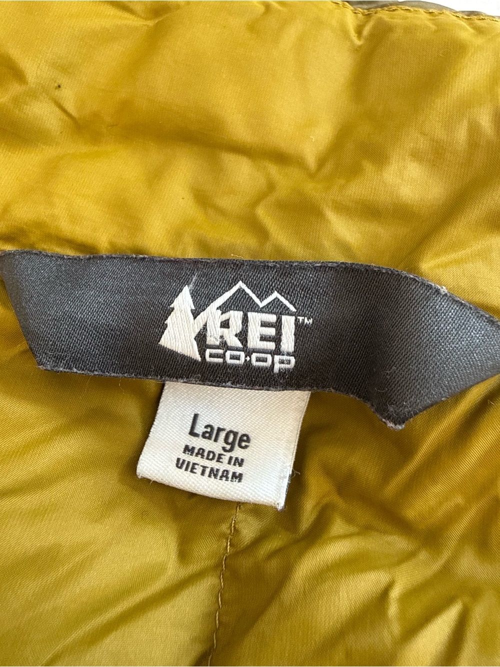 REI Co-op 650 Down Jacket 2.0 Mens Large Brown Puffer Full Zip 154167 - Picture 8 of 13